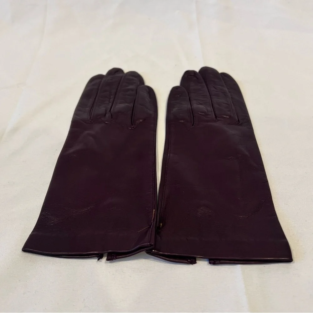 Madova Firenze Italy Leather Gloves Women’s Size 7 Plum Purple Made in Italy NEW
